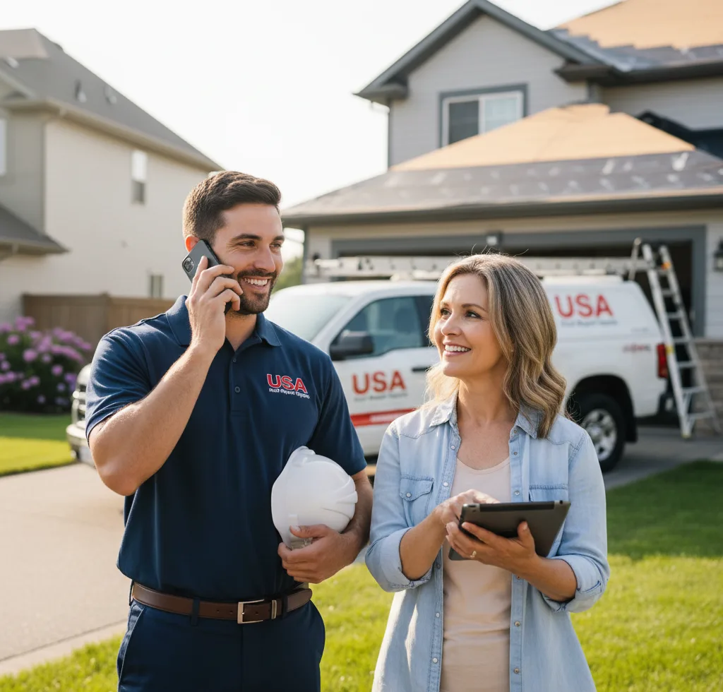 USA Roof Repair Experts customer support in Malone